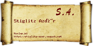 Stiglitz Azár névjegykártya